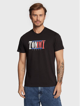 Tommy Jeans Tommy Jeans T-Shirt Centered Logo DM0DM14982 Czarny Regular Fit
