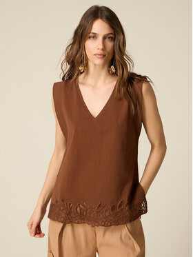 Oltre Oltre T-shirt G00HJ004622N022 Marrone Regular Fit