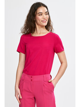 NIFE NIFE Bluzka B193 Różowy Regular Fit
