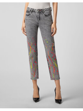 PHILIPP PLEIN PHILIPP PLEIN Jeansy 25483 Szary Boyfriend Fit