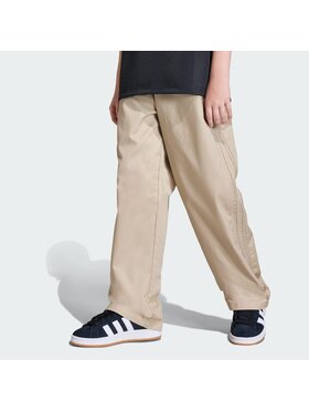 adidas adidas Spodnie materiałowe 158995 Beżowy Loose Fit