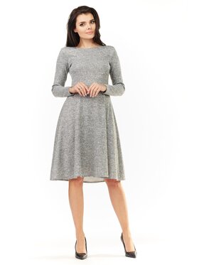 Awama Awama Vestito di maglia A210 Grigio Basic Fit