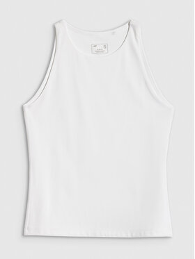 4F 4F Tank top ESSENTIAL 4 Biały Slim Fit