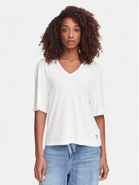 Guess Guess T-Shirt W6YP58 K5233 Bílá Relaxed Fit