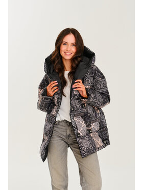 NAOKO NAOKO Kurtka zimowa Alaska Paisley Nights Czarny Regular Fit