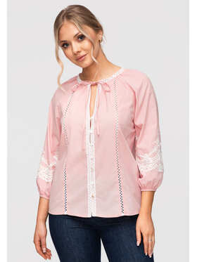 Ombre Ombre Koszula OW-SH-E0042 Różowy Loose Fit