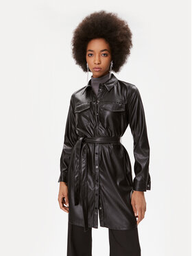 DKNY DKNY Bőr ruha P2HBTO59 Fekete Regular Fit