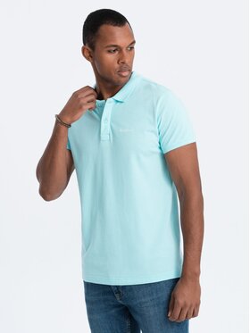 Ombre Ombre Polo S1746 Niebieski Regular Fit
