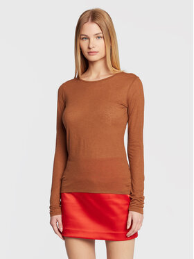 Sisley Sisley Bluză 3XY4L126X Maro Regular Fit