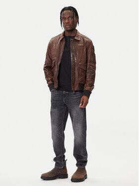 Μπουφάν δερμάτινο Aeronautica Militare φωτογραφία