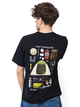 Palto Palto T-Shirt Camping Club Czarny Relaxed Fit