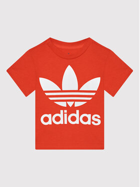 adidas adidas T-Shirt Trefoil HE2189 Czerwony Regular Fit