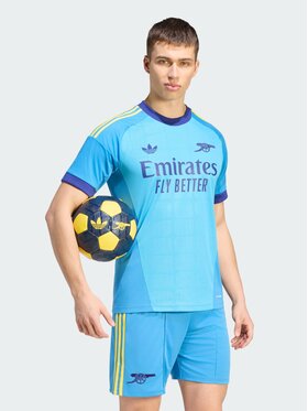 adidas adidas Koszulka techniczna 171548 Niebieski jasny Slim Fit
