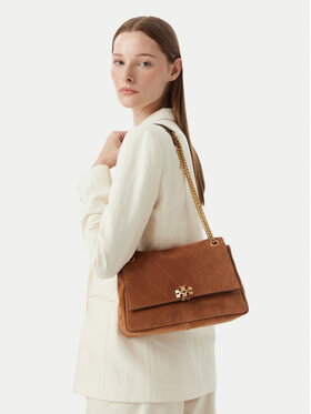 Tory Burch Tory Burch Táska Charlie Quilted Suede Shoulder Bag 183357 Barna