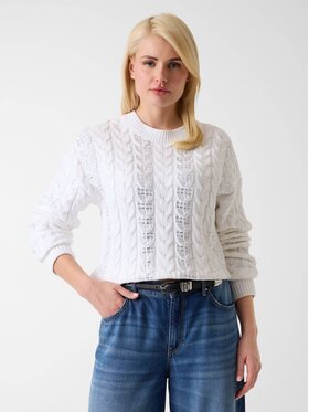 Guess Guess Sweter 183442 Biały Classic Fit