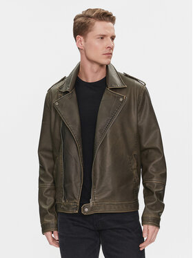 Brave Soul Brave Soul Яке от имитация на кожа MJK-CONEYKHAKI Каки Straight Fit