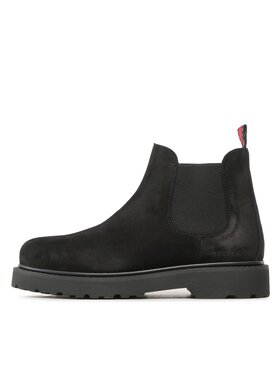 Tommy Jeans Gležnjarji Chelsea Tommy Jeans Suede Boot EM0EM01205 Črna