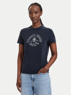 Tommy Jeans Tommy Jeans T-shirt Heritage Logo DW0DW22816 Blu scuro Regular Fit