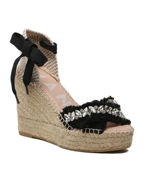 Manebi Manebi Еспадрильї X Wedges Valenciana G 4.2 WF Чорний