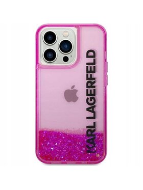 KARL LAGERFELD KARL LAGERFELD Etui na telefon Liquid Glitter Różowe złocenie