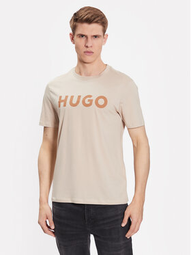 Hugo Hugo T-Shirt 50467556 Beżowy Regular Fit