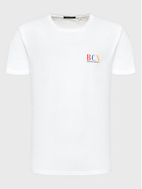 Kaotiko Kaotiko T-Shirt Barcelona AL028-01-G002 Weiß Regular Fit