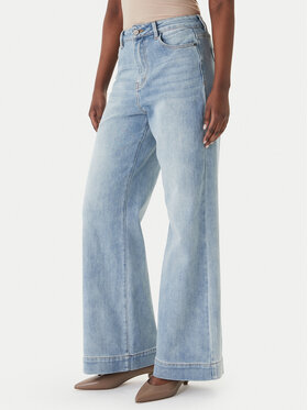 Eleh Eleh Jeansy EL112 Modrá Wide Leg