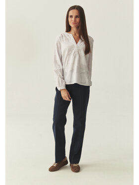 TATUUM TATUUM Bluzka NOXE Biały V-Neck Fit