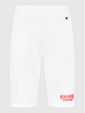 Champion Sportske Kratke Hlače Unisex STRANGER THINGS 217782 Bijela Regular Fit