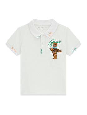 Guess Guess Polo N6GP01 K9WF4 Biały Regular Fit