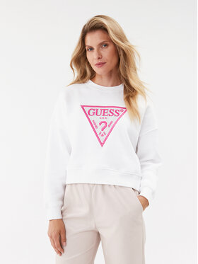 Guess Guess Majica dugih rukava W3BQ11 K9Z21 Bijela Regular Fit