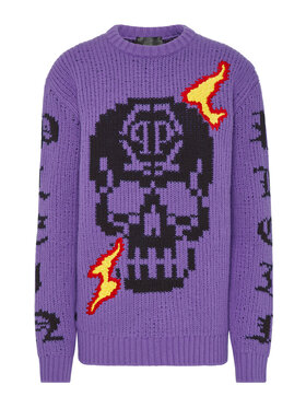 PHILIPP PLEIN PHILIPP PLEIN S dlhými rukávmi 3009 Fialová Regular Fit