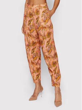 Desigual Desigual Kalhoty z materiálu Safari 22SWPW24 Oranžová Regular Fit
