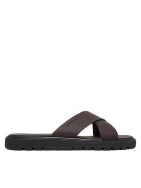 Calvin Klein Calvin Klein Šľapky Sq Molded Sandal Xcross Lth HM0HM02235 Hnedá