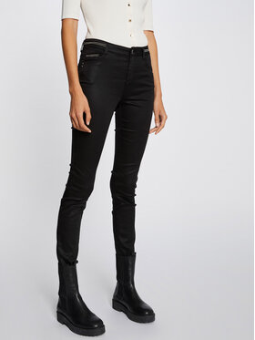 Morgan Morgan Kalhoty z materiálu 212-PALONA Černá Slim Fit