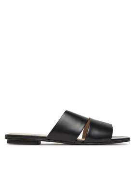 Calvin Klein Calvin Klein Šľapky Flat Slide - Lth 2 Straps HW0HW02365 Čierna