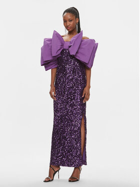 ROTATE ROTATE Коктейльна сукня Sequins Bow 1115762073 Фіолетовий Slim Fit
