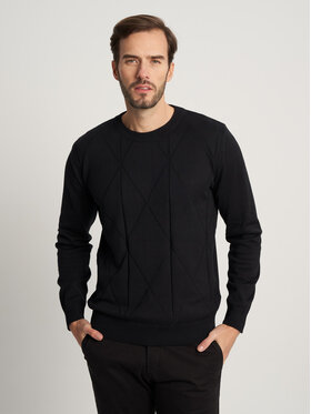 Willsoor Willsoor Sweter 71879 Czarny Regular Fit