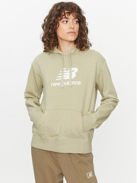 New Balance New Balance Sweatshirt Essentials Stacked Logo Hoodie WT31533 Grün Regular Fit