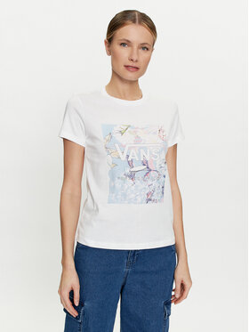 Vans Vans T-Shirt Wild Bouquet Box Crew Ss VN000JGA Biały Regular Fit
