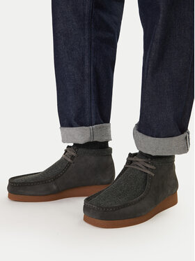 Clarks Clarks Šnurovacia obuv WallabeeEVO BT 26183994 Sivá