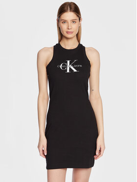 Calvin Klein Jeans Calvin Klein Jeans Kleid für den Alltag J20J220754 Schwarz Slim Fit