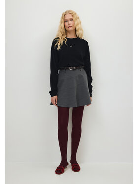BIZUU BIZUU Spódnica mini SELINA MINI SKIRT Szary Standard Fit