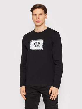 C.P. Company C.P. Company Marškinėliai ilgomis rankovėmis 12CMTS043A 005100W Juoda Regular Fit