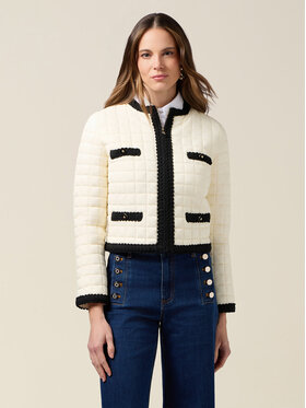 Oltre Oltre Kurtka puchowa F005R001485N011 Biały Boxy Fit