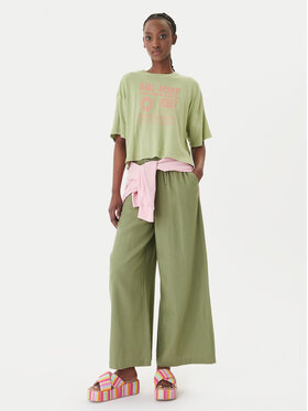 Roxy Roxy Текстилни панталони Lekeitio Break ERJNP03545 Зелен Wide Leg