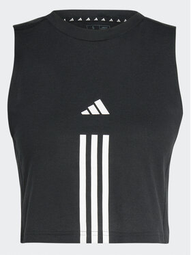 Adidas Top Train Essentials Train Cotton 3-Stripes Crop HR7847 Crna Loose Fit