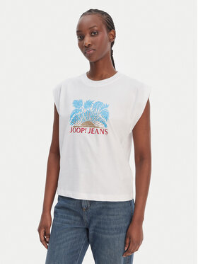 JOOP! Jeans JOOP! Jeans Majica Tosha 30102133 Bela Regular Fit