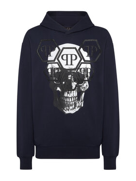 PHILIPP PLEIN PHILIPP PLEIN Mikina 9591 Modrá Regular Fit