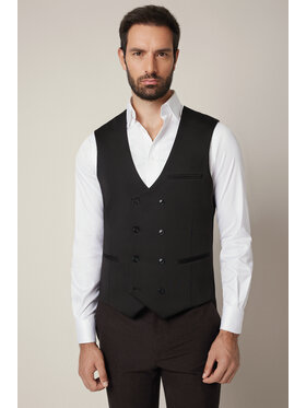 Lancerto Lancerto Kamizelka Candelo KA131225000007 Czarny Slim Fit